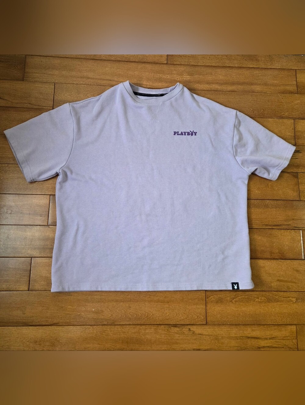 Playboy Men's Lavender Crewneck Short Sleeve Shirt Size S